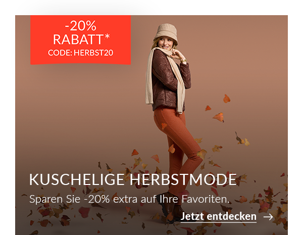 -20% Rabatt auf Herbstmode