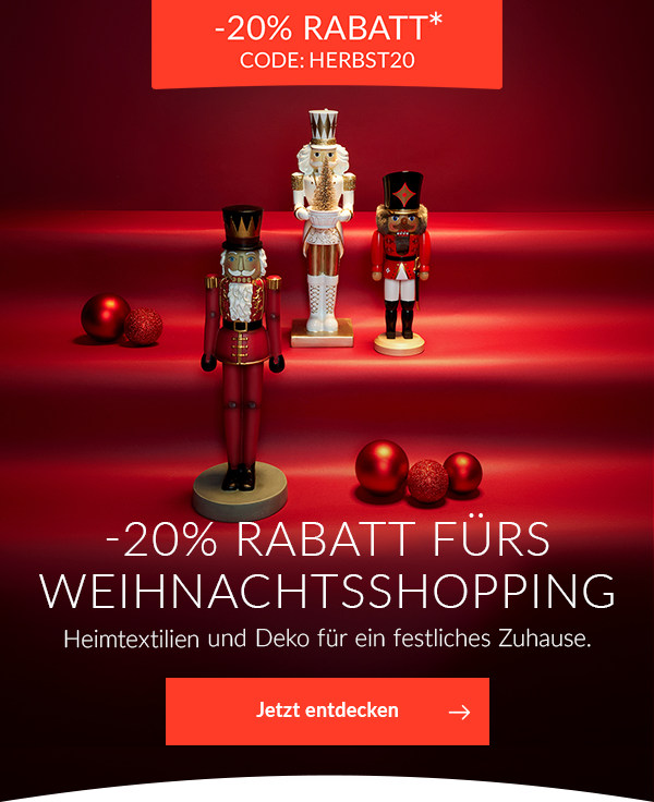 -20% Rabatt fürs Weihnachtsshopping