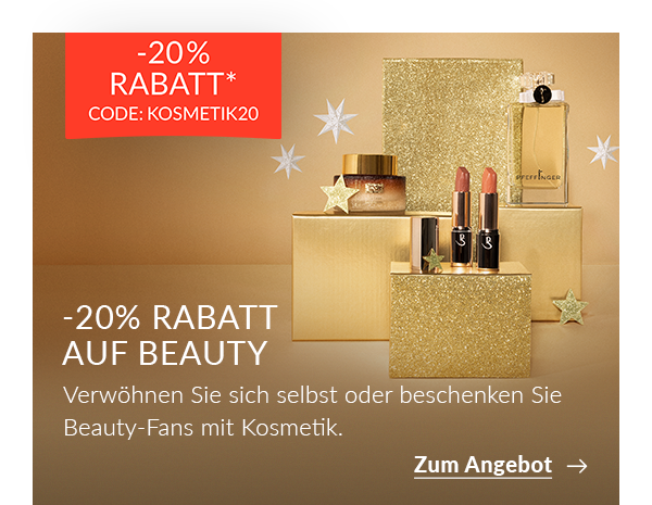 -20% Gutschein auf Kosmetik