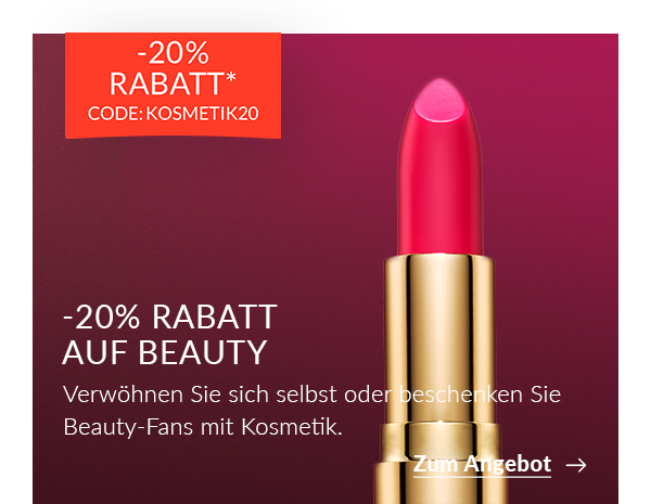 -20% Gutschein auf Kosmetik