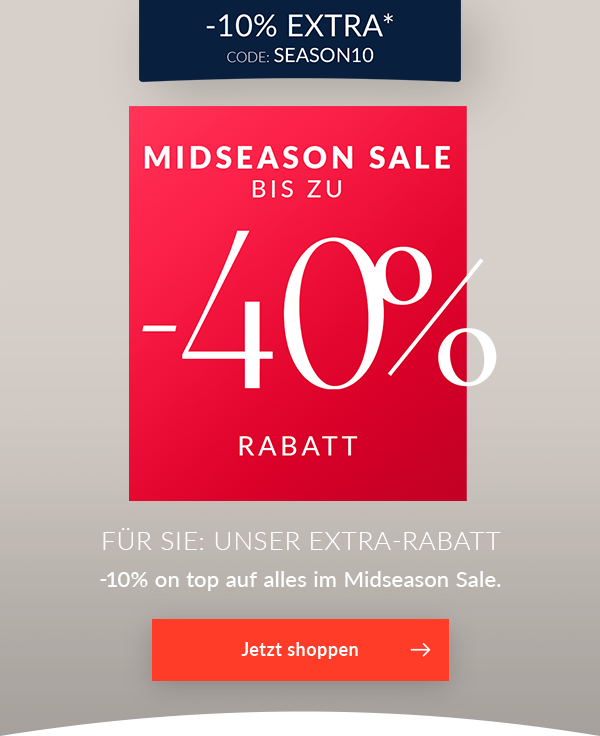 Midseason Sale mit 10% Gutschein