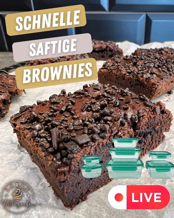 Schnelle & saftige Brownies🍫