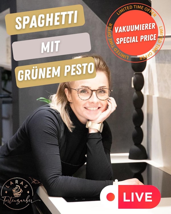 Spaghetti mit grünem Pesto😍