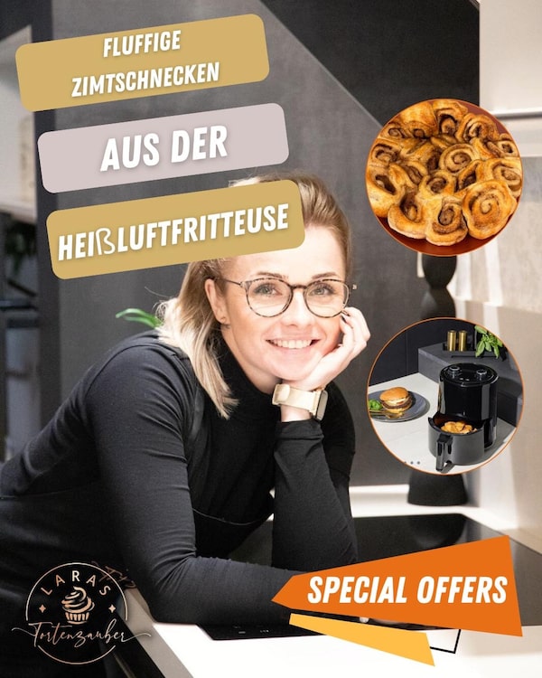Fluffig Zimtschnecken aus dem Airfryer