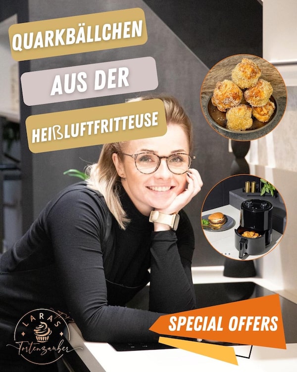 Quarkbällchen aus der Heißluftfritteuse😍